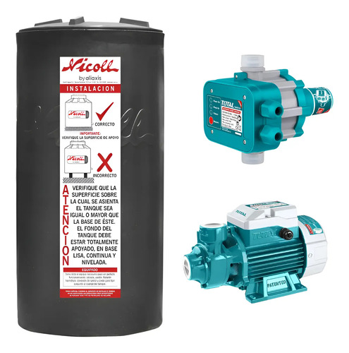 Kit Tanque 200lts + Bomba Agua Periferica 1/2 Hp + Automático - Imagen 4