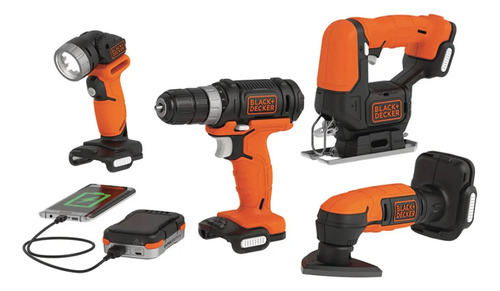 Set 4 Herramientas 12v Black & Decker Profesional Bdck502 - Imagen 3