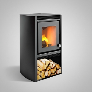 Estufa Calefactor A Leña Metavila 78m2 9kw Doble Combustion