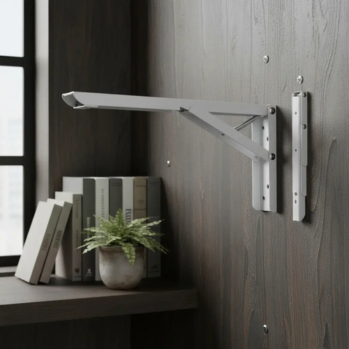 Set 2 Ménsula Plegable Estante Soporte Pared 19cm Jadever - Imagen 3