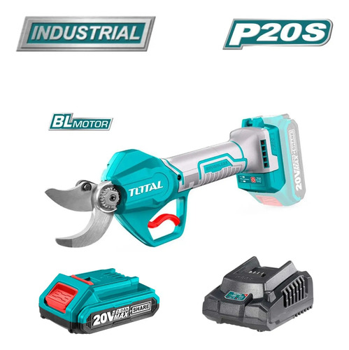 Tijera De Poda 20v 0-30 Mm Con Bateria 2ah Y Cargador Total - Imagen 5