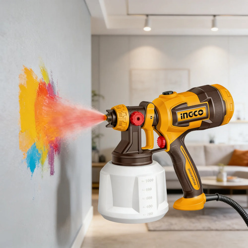 Equipo Pistola Pintar Electrica 530w T Plastico 1000ml Ingco - Imagen 4