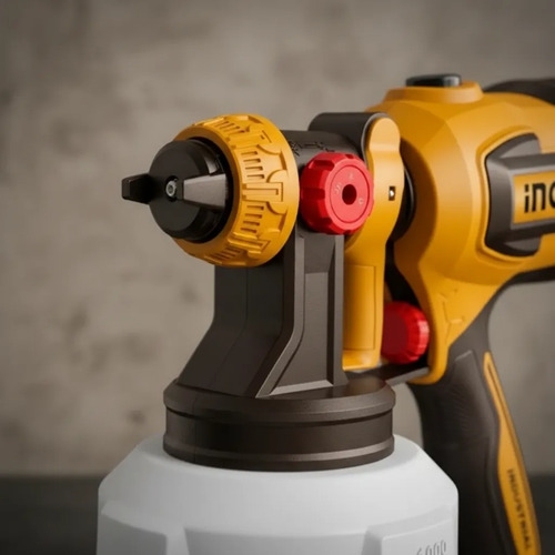 Equipo Pistola Pintar Electrica 530w T Plastico 1000ml Ingco - Imagen 2