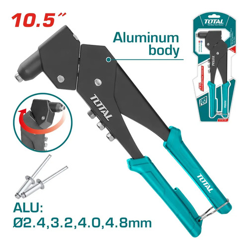 Remachadora Pop Metal Aluminio Cab Giratoria Total Tht32106 - Imagen 3