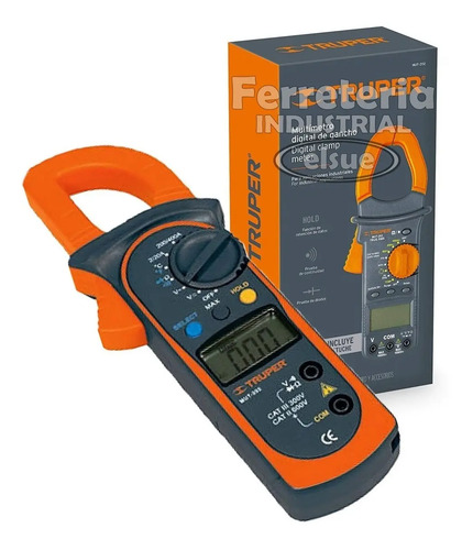 Tester Multimetro Digital Pinza Amperimetrica Truper Mut-202