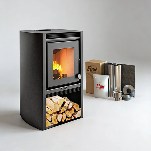 Calefactor Ecológico Leña Doble Combustión 690gf + Kit Caño - Imagen 2