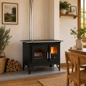 Cocina Calefactor A Leña 115 M2 Doble Combustion F700f