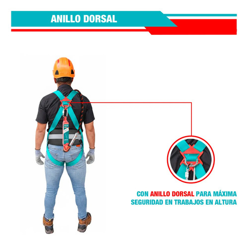 Arnes De Seguridad 3 Puntos Anclaje 4 Fijación Total Profesi - Imagen 6