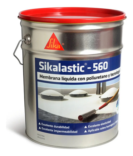 Membrana Liquida Sikalastic 560 Impermeabilizante 4 Kg Sika - Imagen 5