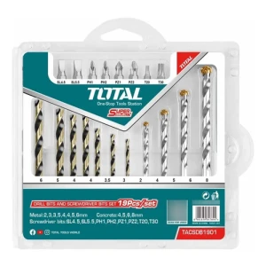 Juego 19 Mechas Y Puntas Destornillador Total