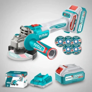 Amoladora Inalambrica Total 20v 900w Sin Carbones + Bateria