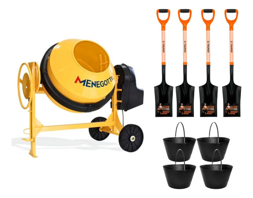 Hormigonera Menegotti 400l 2hp Volteo + Regalos | Elsue
