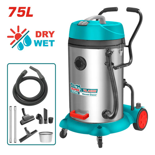 Aspiradora Industrial Seco - Húmedo 2400w 75l Total Tvc24751 - Imagen 4