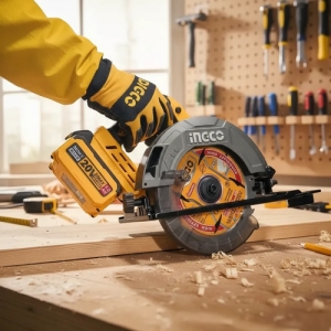 Sierra Circular 20v 165mm + Bateria + Carg + Disco Ingco