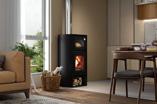 Calefactor Ecologico Leña Con Horno 1490gf + Kit Techo - Imagen 3