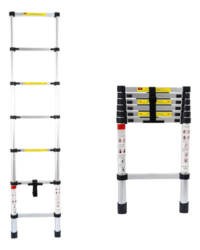 Escalera Aluminio Telescopica Plegable 14 Esc 4m Hasta 150kg - Imagen 4