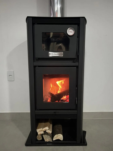 Calefactor Ecologico Leña Con Horno 1490gf + Kit Techo - Imagen 5