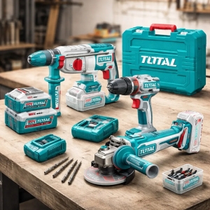 Kit Set Total 20v Atornillador Amolado Rotomartillo Con Bat