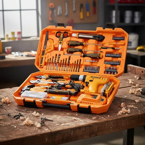 Kit Atornillador Percutor+ 165 Herramientas Hkthp11651 Ingco