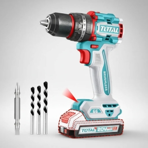 Taladro Percutor Atornillador Total 20v S/carbones 66 Nm Sin