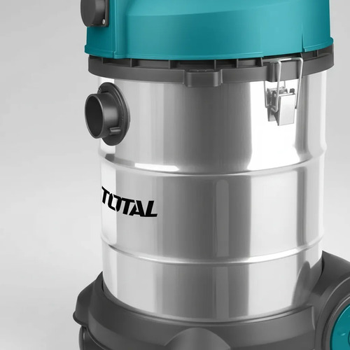 Aspiradora Industrial 1400w Total 30l Seco Humedo Acero Inox - Imagen 2