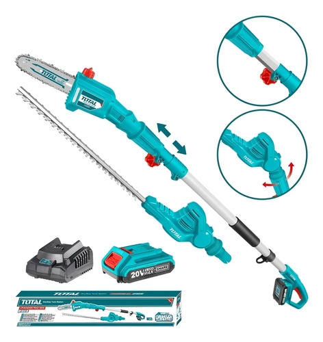 Cortacercos 20v + Motosierra De Altura 20v Tpts201681
