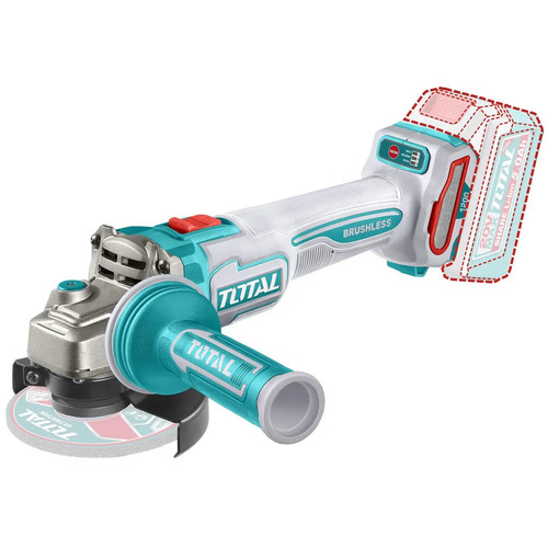 Amoladora Brushless Total 20v 1200w 4.1/2 115mm Sin Batería - Imagen 4