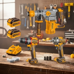 Kit Rotomartillo + Llave De Impacto + Taladro 20v Ingco