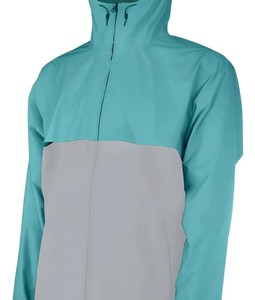 Campera Impermeable Total Talle L Elsue Azul Petróleo L Liso