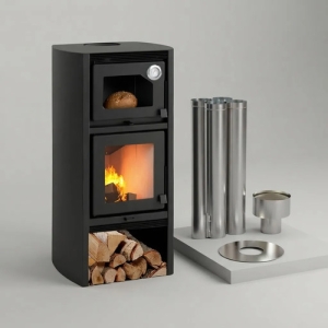 Calefactor A Leña C/ Horno 1290gf + Kit Simple Techo | Elsue