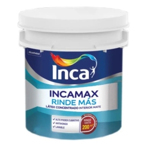 Pintura Látex Interior Antihongos Lavable Blanco Mate Inca 20 L 400 M²