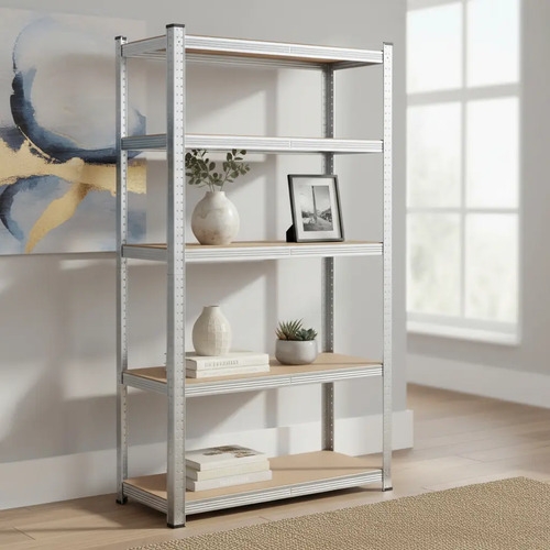 Estanteria Multiuso Metalica 1500x700x300 5 Estantes Jadever Plateado - Imagen 3