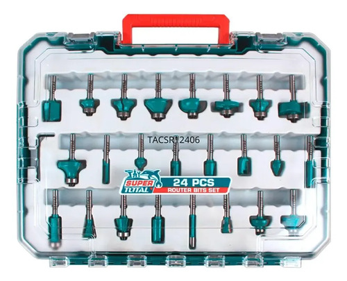 Set De Puntas Para Ruteadora 06mm 24pcs En Maletin Total - Imagen 3