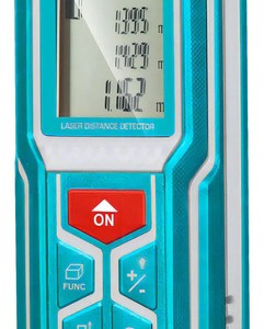 Medidor De Distancia Láser Total, Hasta 60m - Área, Volumen, Altura - Incluye Estuche Y 2 Pilas Aaa - Tmt56016