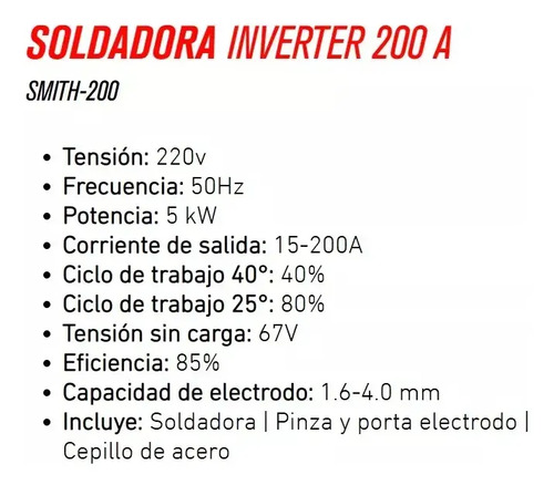 Soldadora Inverter 2 En 1 Mma + Tig Lift 200a Incluye Torcha Amarillo - Imagen 6