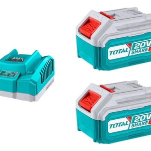 Set 20v Total, 2 Baterías Litio Ion 4.0ah + Cargador Rápido 4a - Línea P20s - Tfbcpk1424