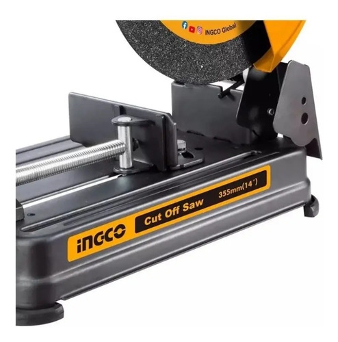 Tronzadora 3900rpm 14 Pulgadas 2400w Ingco Cos243558 Color Amarillo - Imagen 2