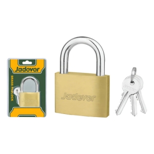 Candado De Bronce Dorado Jadever Con 3 Llaves Para Exterior