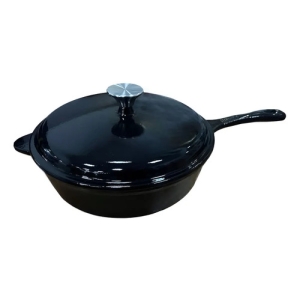 Wok Sefia Hierro Fundido Esmaltado Antiadherente 27cm 3l Negro