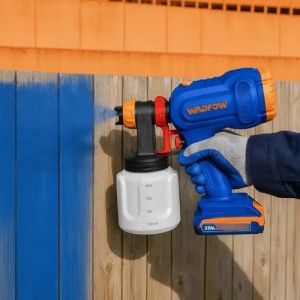 Pistola Pintar 20v + Bateria Cargador Wadfow 650l/min Azul