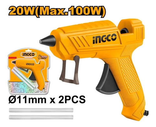 Ff Pistola De Silicona 11mm Caliente 100 Watt Ingco Gg148 - Imagen 2