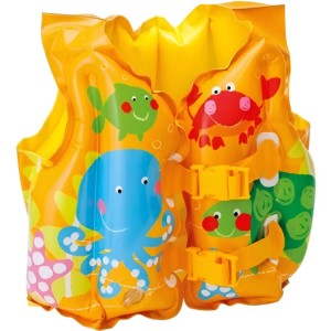 Chaleco Inflable Tropical Infantil 3a5 Años Intex 59661 Color Amarillo