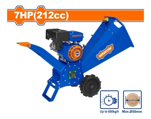 Chipeadora A Nafta 7hp 212cc 4.5kg 600kg/h Wadfow - Imagen 2