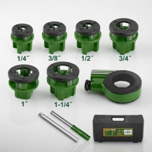 Juego Set 9 Terrajas Para Caño Jadever 9pza De 1/4 A 1-1/4 Verde Musgo