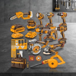 Super Combo Kit De 10 En 1 Herramientas Surtidas Ingco 20v