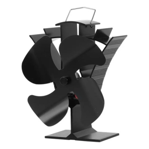 Ventilador Difusor  Calor Calefactor Estufa Automático 4asp 16 Cm Negro Metal 4