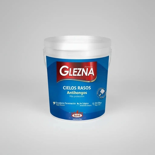 Pintura Antihongos Glezna 18l Blanco Para Techos Interiores - Imagen 3