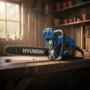 Motosierra Hyundai 45cc Espada De 18'' Profesional Turbo 450 Azul