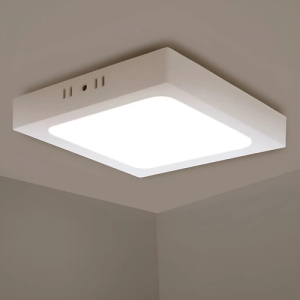 Panel Led Plafón 6w Foco Sobrepuesto Redondo Luz Fría Techo Cuadrado Blanco