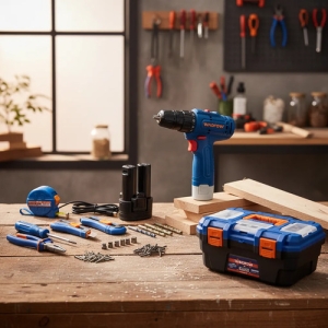 Kit Combo De 77 Herramientas Con Atornilladora Wadfow  12v